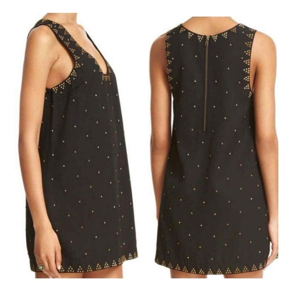 Free People Black and Gold Midi Dress
